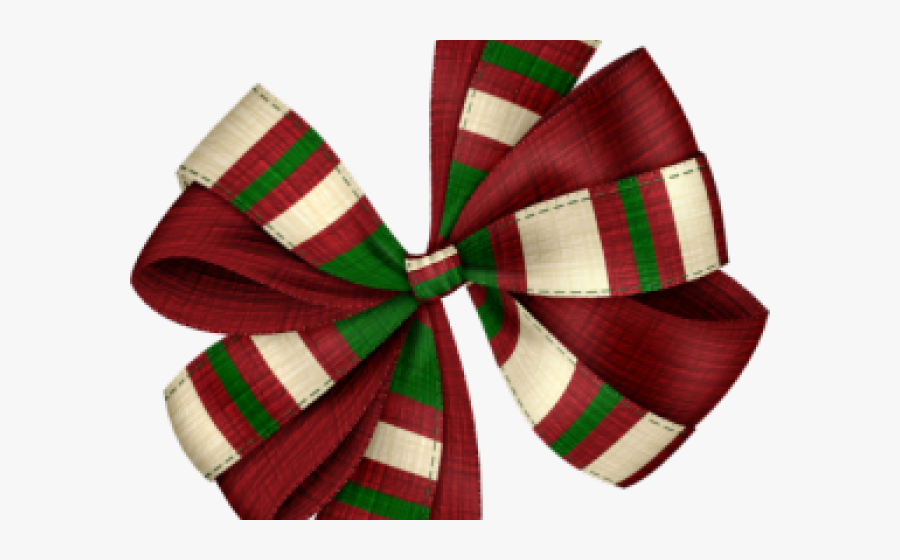 Christmas Ribbon Clipart Plaid Christmas Bow - Event, Transparent Clipart