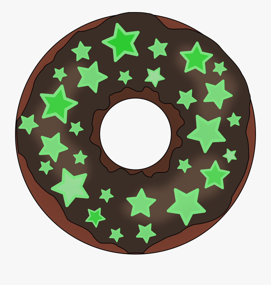 Circle,donuts,berliner - Glow In The Dark Star .png, Transparent Clipart