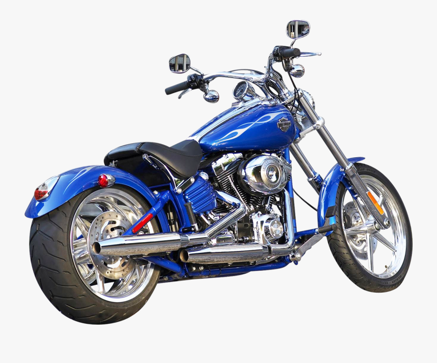 Transparent Harley Motorcycle Clipart - Blue Color Harley Davidson Bikes, Transparent Clipart
