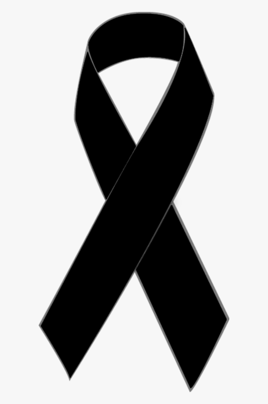 Black Awareness Ribbon Clip Art, Transparent Clipart
