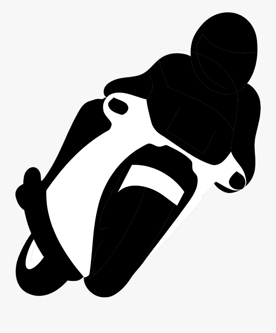 Silhouette Of A Motorcycle Clipart - Motorbike Racer Silhouette Png, Transparent Clipart