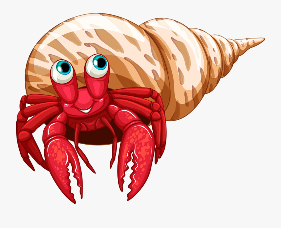 Hermit Crab Clipart Underwater - Cartoon Hermit Crab Clipart, Transparent Clipart