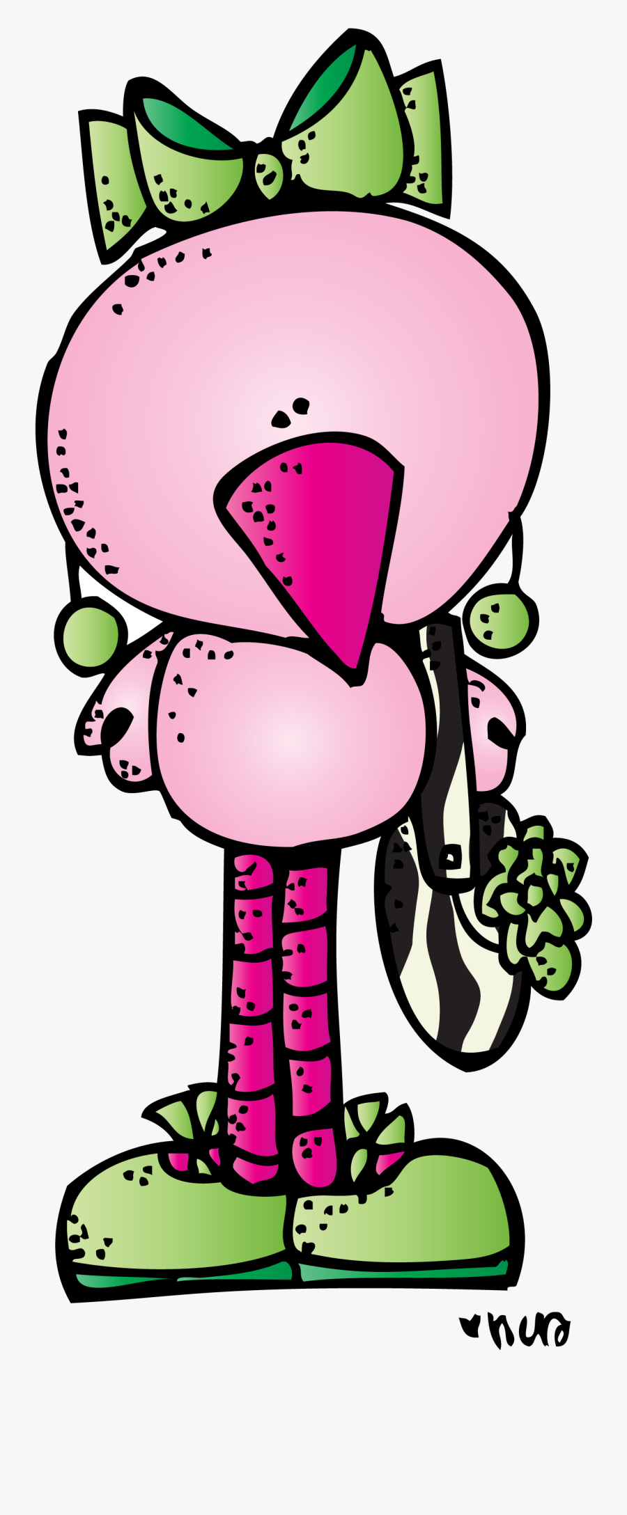 Melonheadz Flamingo, Transparent Clipart