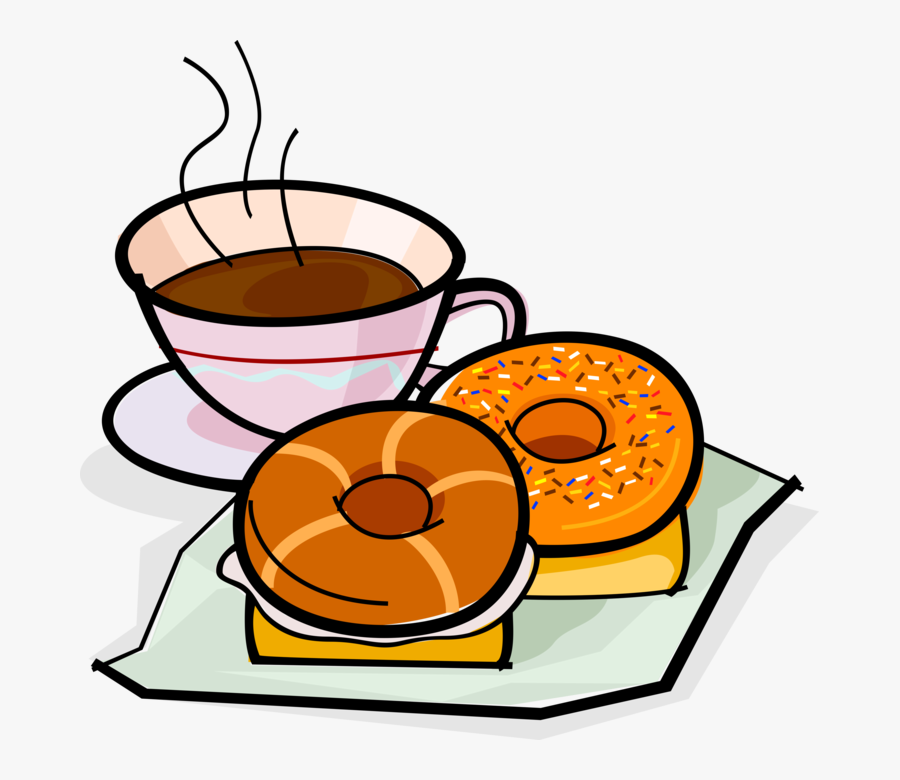 Transparent Donut Clipart Png - Coffee And Bagels Clip Art, Transparent Clipart