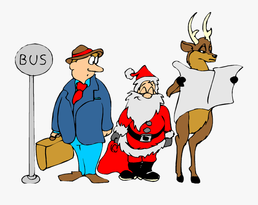 Christmas Holiday Clip Art Free Picture - Bus Stop Clipart, Transparent Clipart