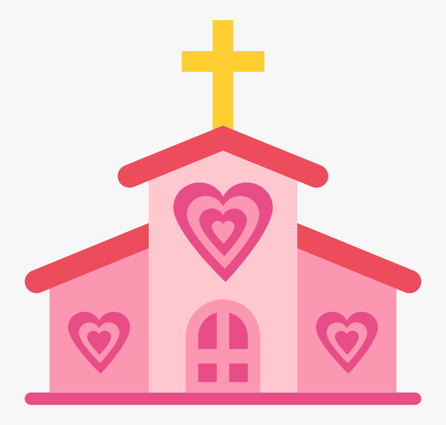 Pink,heart,organ - Church With Heart Clipart, Transparent Clipart