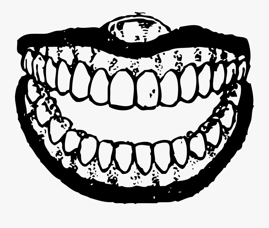Teeth - Teeth Png Transparent Black And White, Transparent Clipart