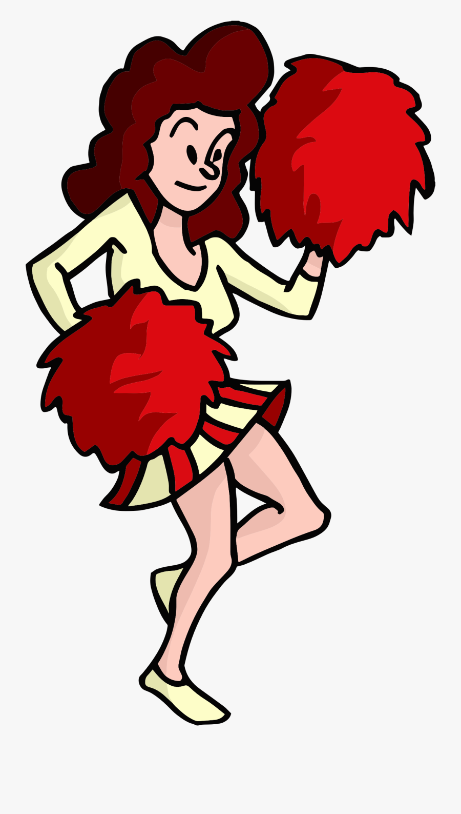 Cartoon Cheerleader - Cheerleader Cartoon Clipart, Transparent Clipart