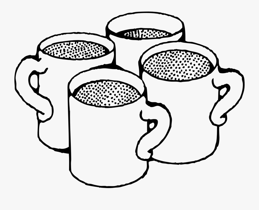 Clipart Books Coffee Cup - Cups Black And White, Transparent Clipart