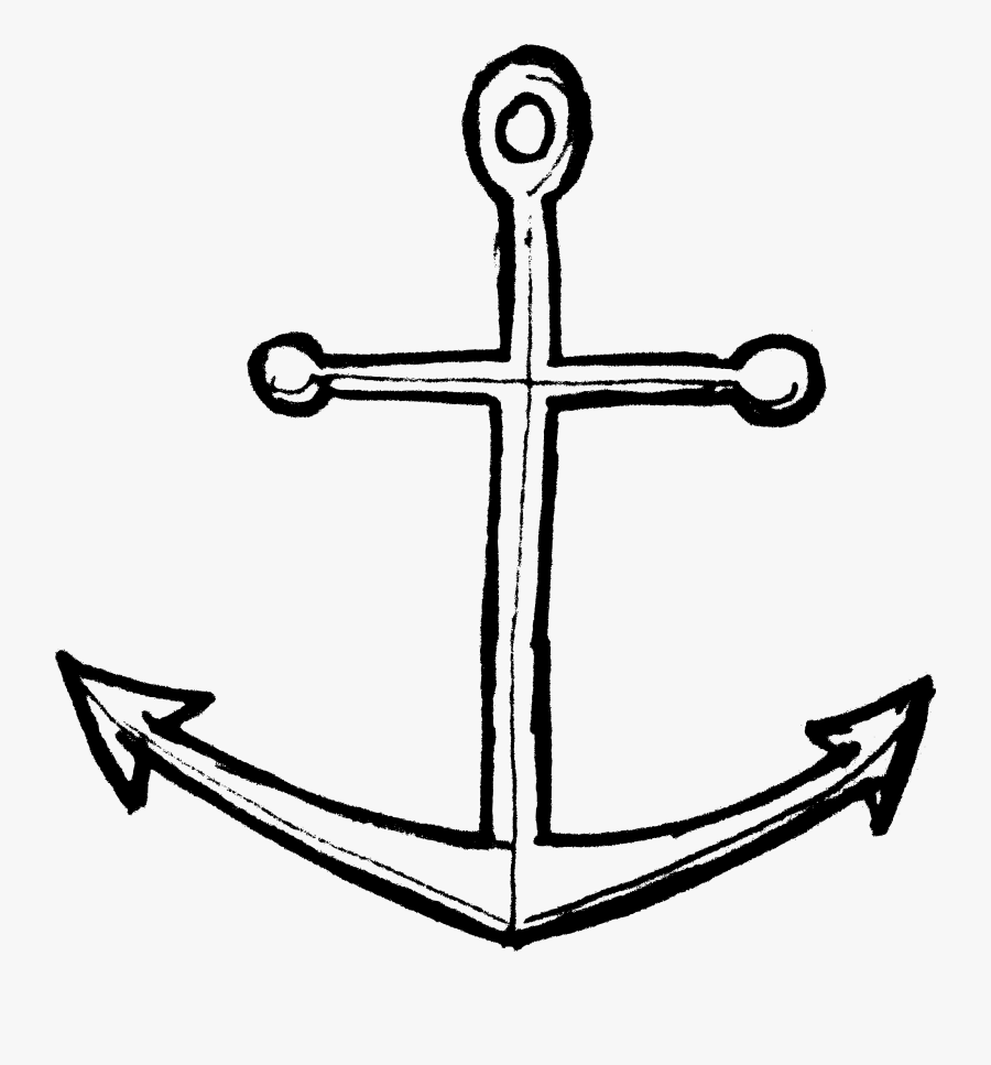 Anchor Png Transparent - Drawing White Anchor Png Transparent, Transparent Clipart