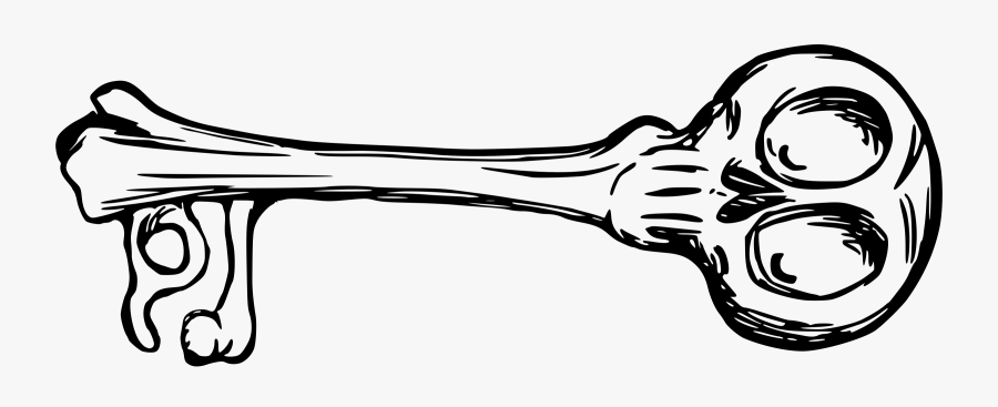 Clip Art Human Bone Key Skull - Skeleton Key Clipart, Transparent Clipart