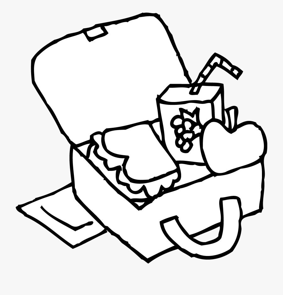 Lunch Box Coloring Page Free Clipart Images - Lunch Box Clip Art, Transparent Clipart