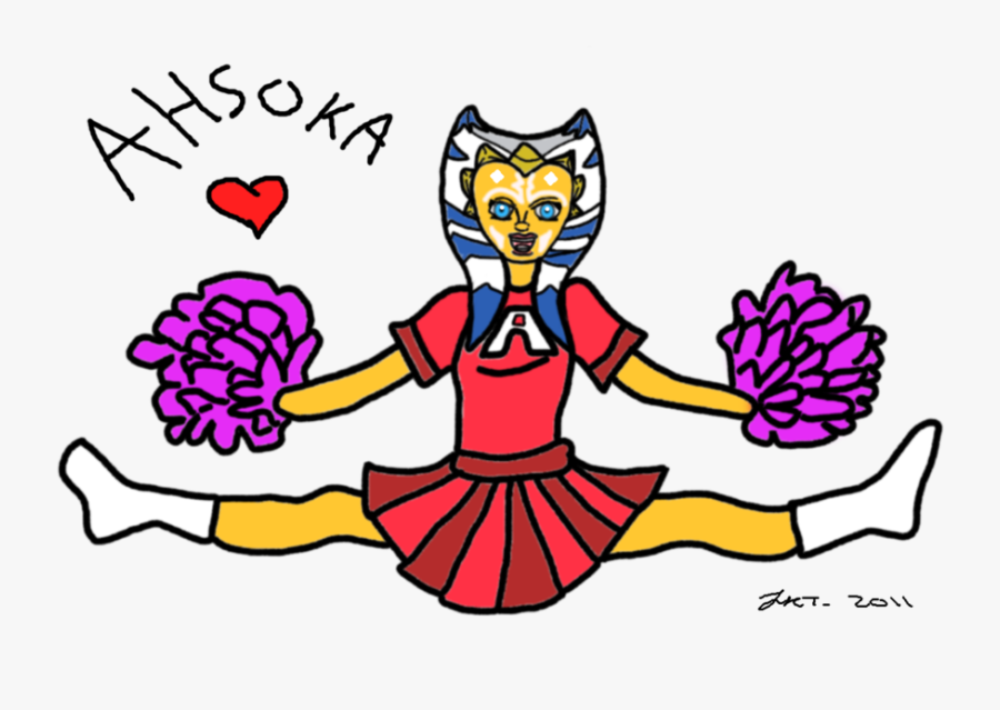 Ahsoka Cheerleader Doodle By Djklink20009 On Clipart, Transparent Clipart