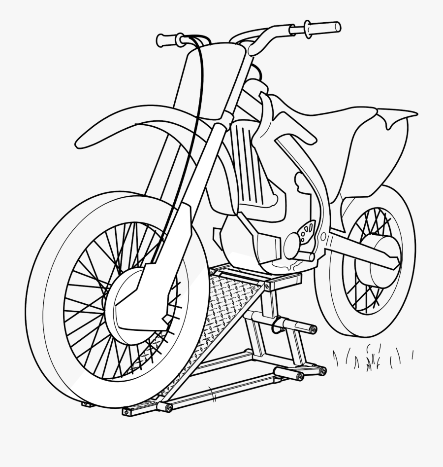 Motorcycle Lift - Cross Kolorowanka Do Wydruku, Transparent Clipart