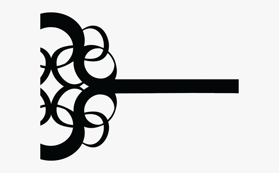 Victorian Key Cliparts - Silhouette Of A Fancy Key, Transparent Clipart
