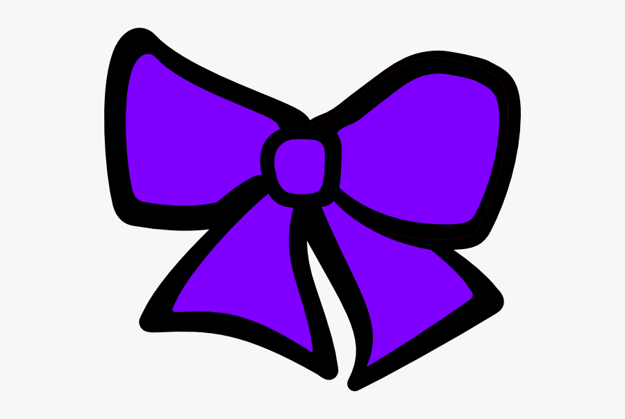 Hair Bow Clip Art At Clker - Purple Cheer Bows Cartoon, Transparent Clipart