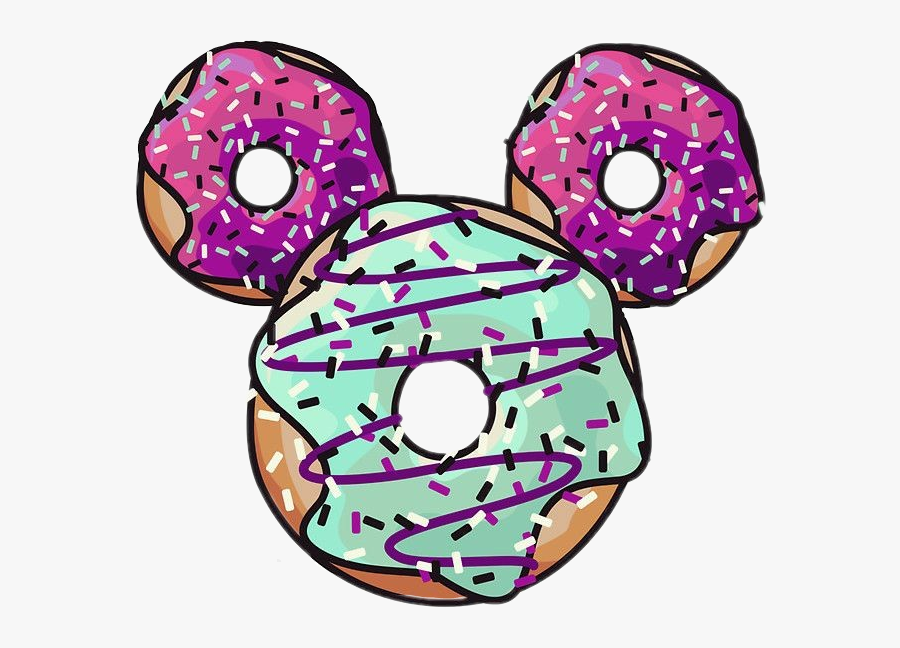 #donut #mickey - Mickey Mouse Donut Stickers, Transparent Clipart