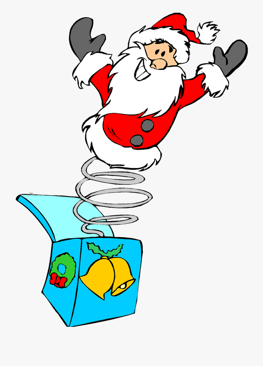Cartoon Christmas Jack In The Box, Transparent Clipart