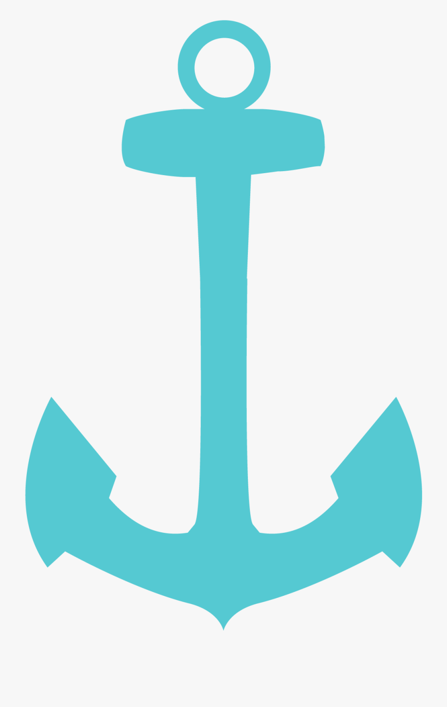 Clipart Black And White Library Anchor Clip Mint Green - Cross, Transparent Clipart