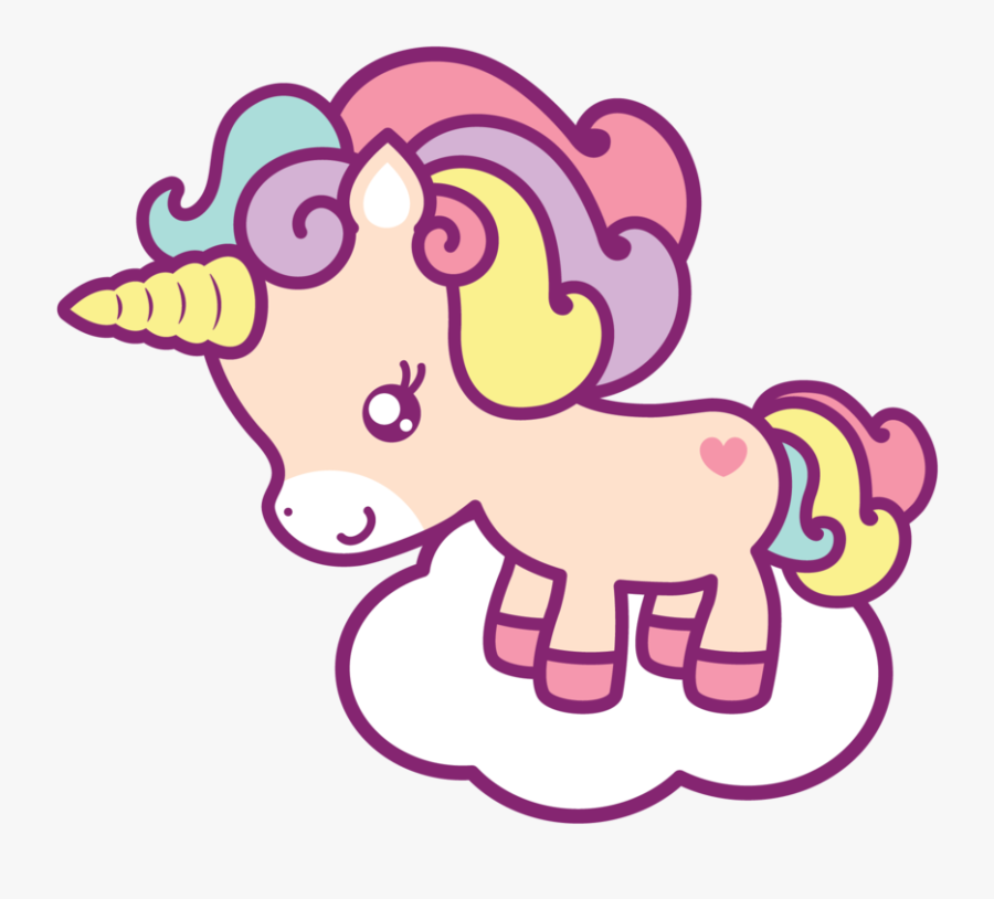 Unicorn Clipart Clouds - Unicorn On A Cloud, Transparent Clipart