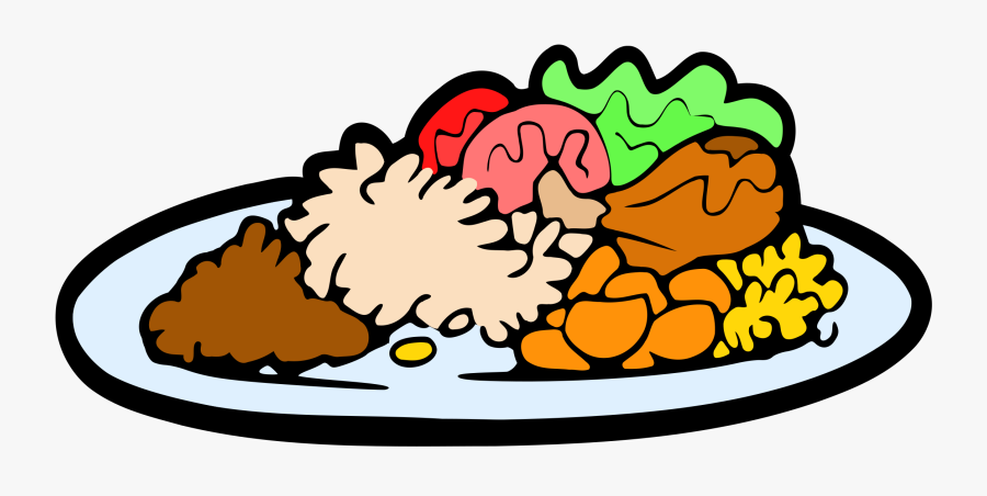 Clip Art Clipart Dinner - Clip Art Plate Of Food, Transparent Clipart