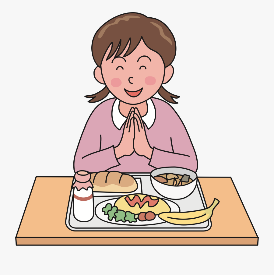 Lunch Clipart Prayer - Pray Before Eat Clipart, Transparent Clipart