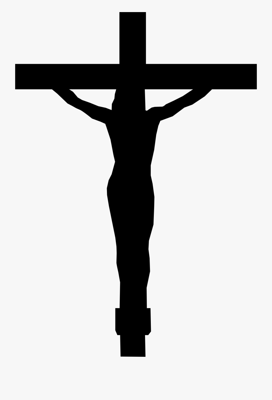 Clipart - Jesus On The Cross Outline, Transparent Clipart