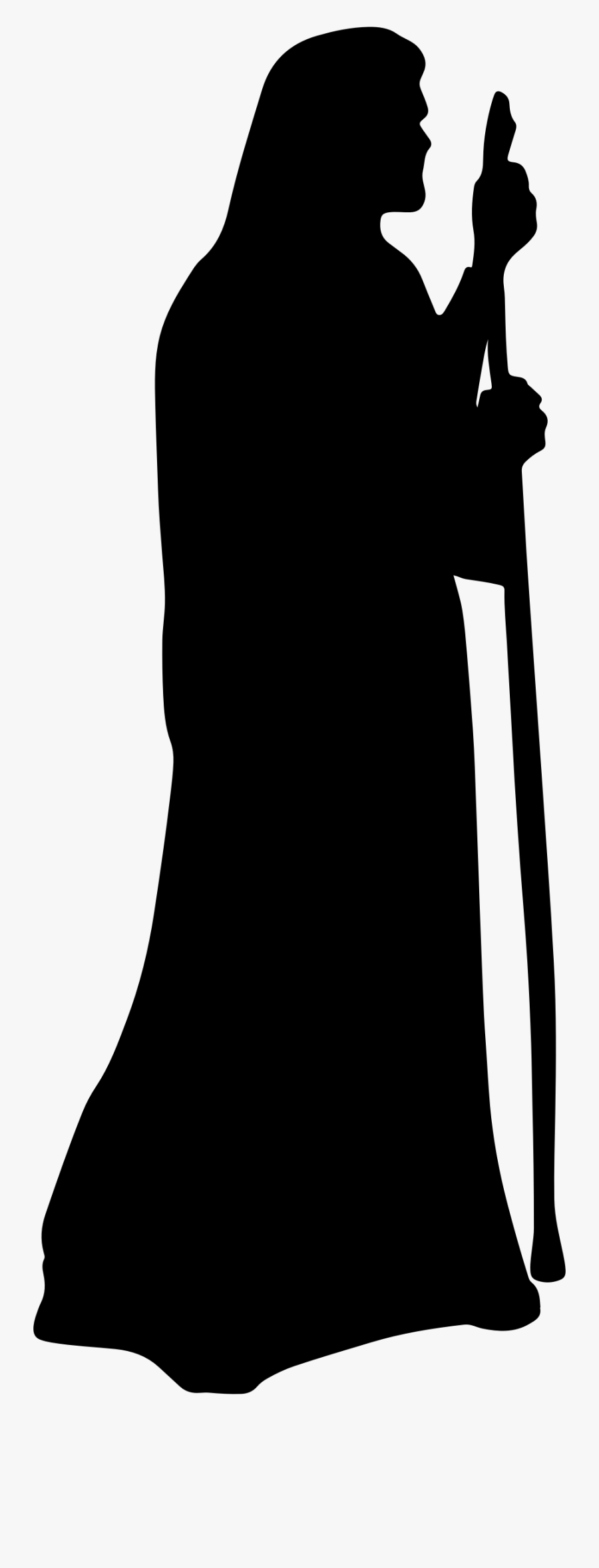 Clipart - Shepherd Silhouette Png, Transparent Clipart