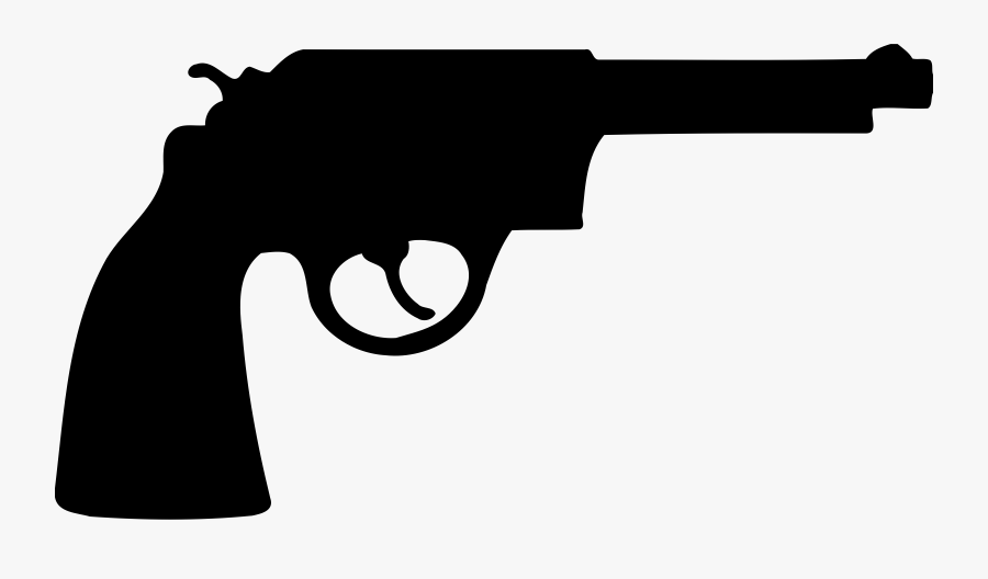 Transparent Ak47 Clipart - Silhouette Of A Revolver, Transparent Clipart