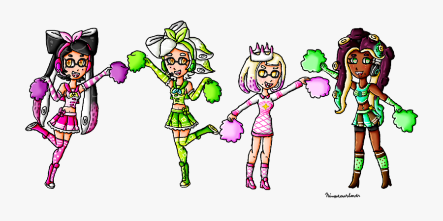 Cheerleading Clipart Cheerleader Uniform - Splatoon Cheerleader, Transparent Clipart