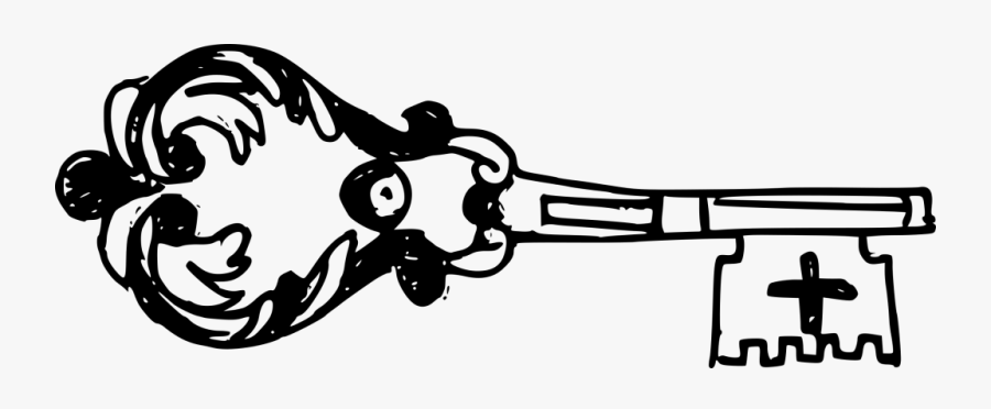 5 Skeleton Key Drawing, Transparent Clipart