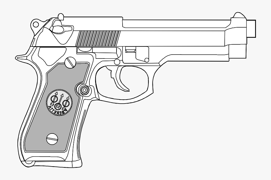 Mm Pistol Medium Image - Dibujos De Pistolas 9mm, Transparent Clipart