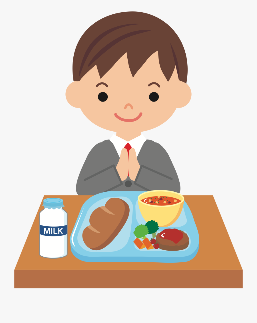 Child Download Pray Before - Praying Before Eating Cartoon, Transparent Clipart