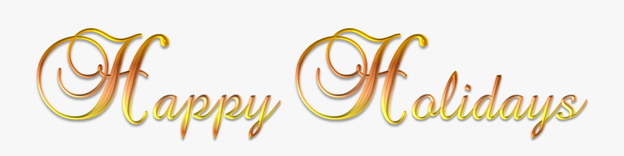 Happy Holidays Banner Clipart - Calligraphy, Transparent Clipart