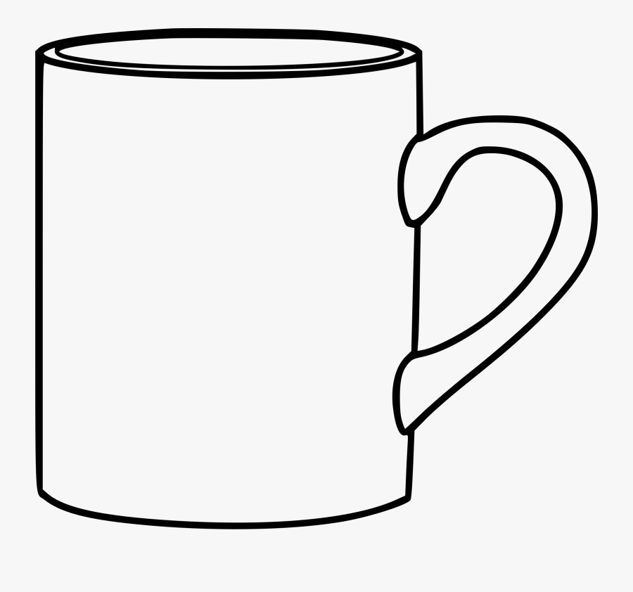 This Png File Is About Outline , Coffee , Cup , Mug - Mug Black And White Clipart, Transparent Clipart