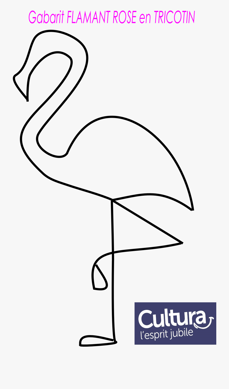 Transparent Flamingo Clipart Png - Gabarit Flamant Rose Tricotin, Transparent Clipart