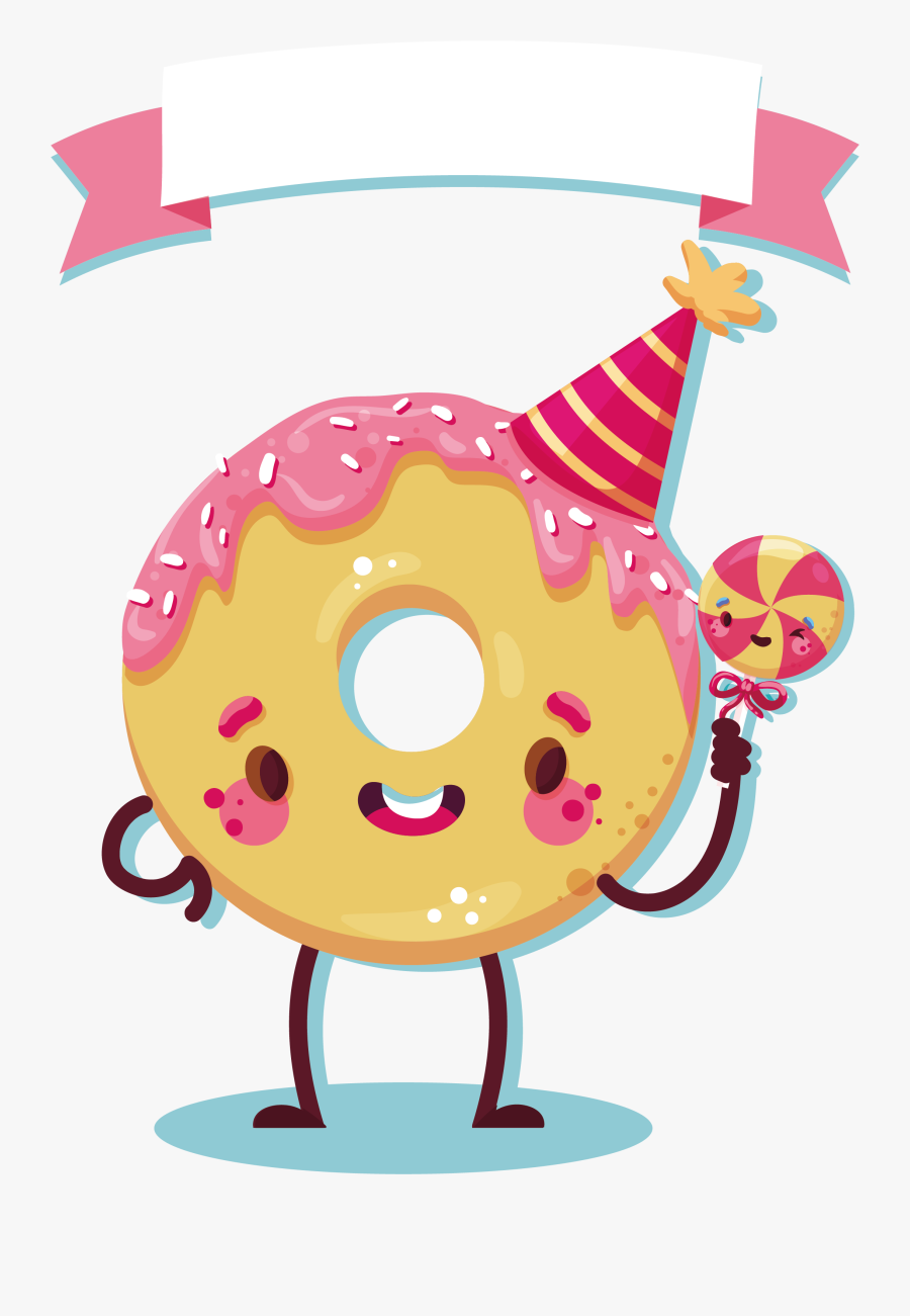 Doughnut Cartoon Transprent Png - Donut Cartoon Clipart Png, Transparent Clipart
