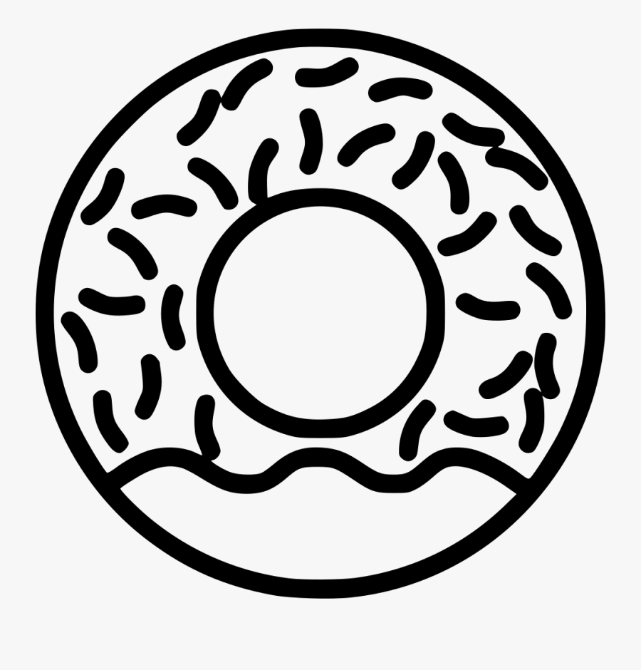 Bakery Donut Donuts Dessert Sweet Svg Png Icon Free - Donut Line Art Png, Transparent Clipart