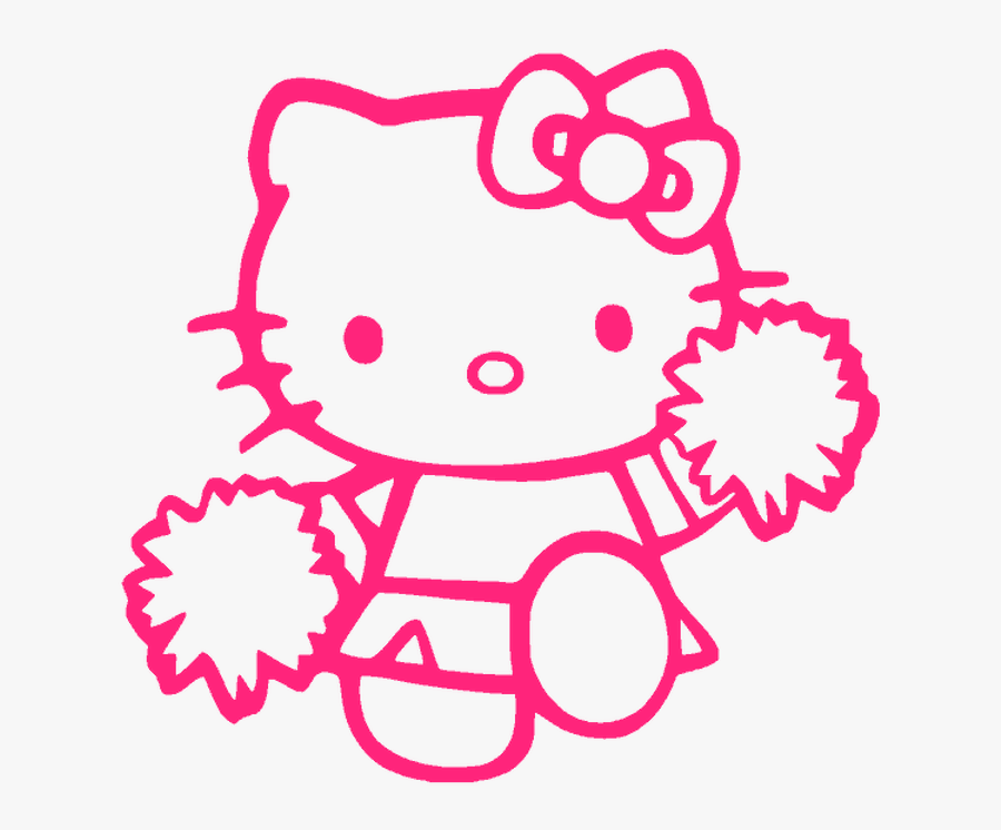 Hello Kitty Cheerleader Coloring Pages, Transparent Clipart