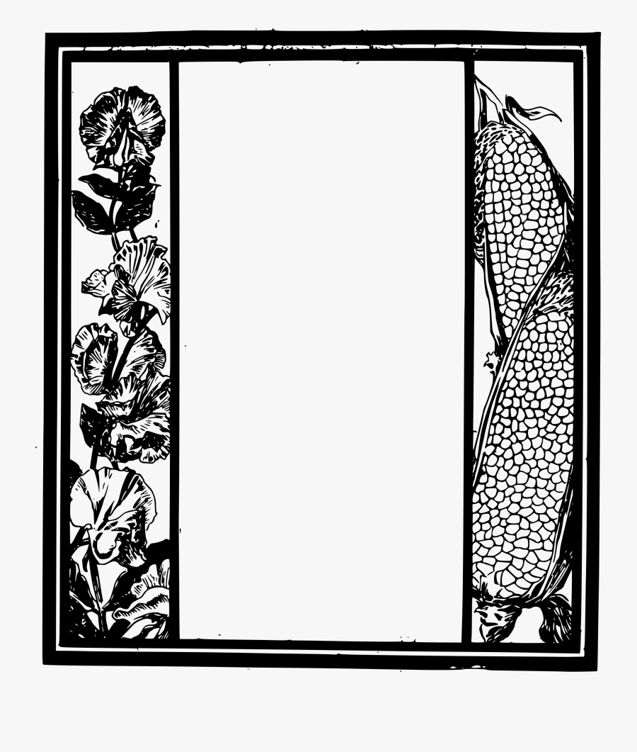 Transparent Corn Clipart Black And White - Illustration, Transparent Clipart