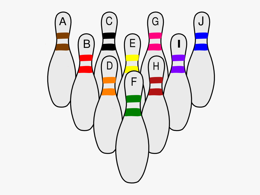 Transparent Hawaii Clipart - 10 Bowling Pins Clipart, Transparent Clipart
