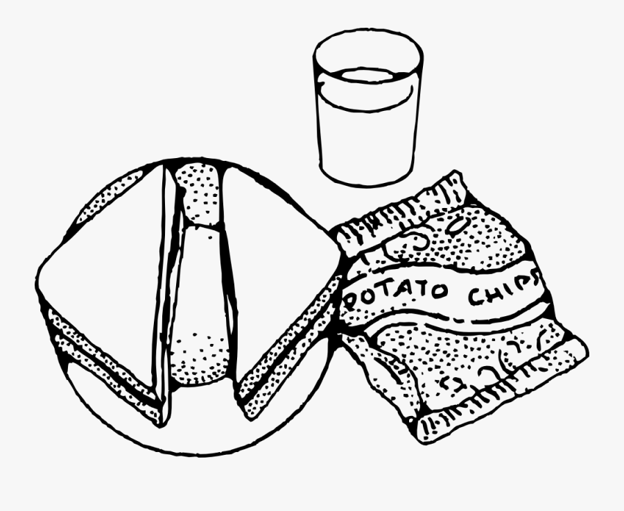 Onlinelabels Clip Art - Clip Art Black And White Lunch, Transparent Clipart
