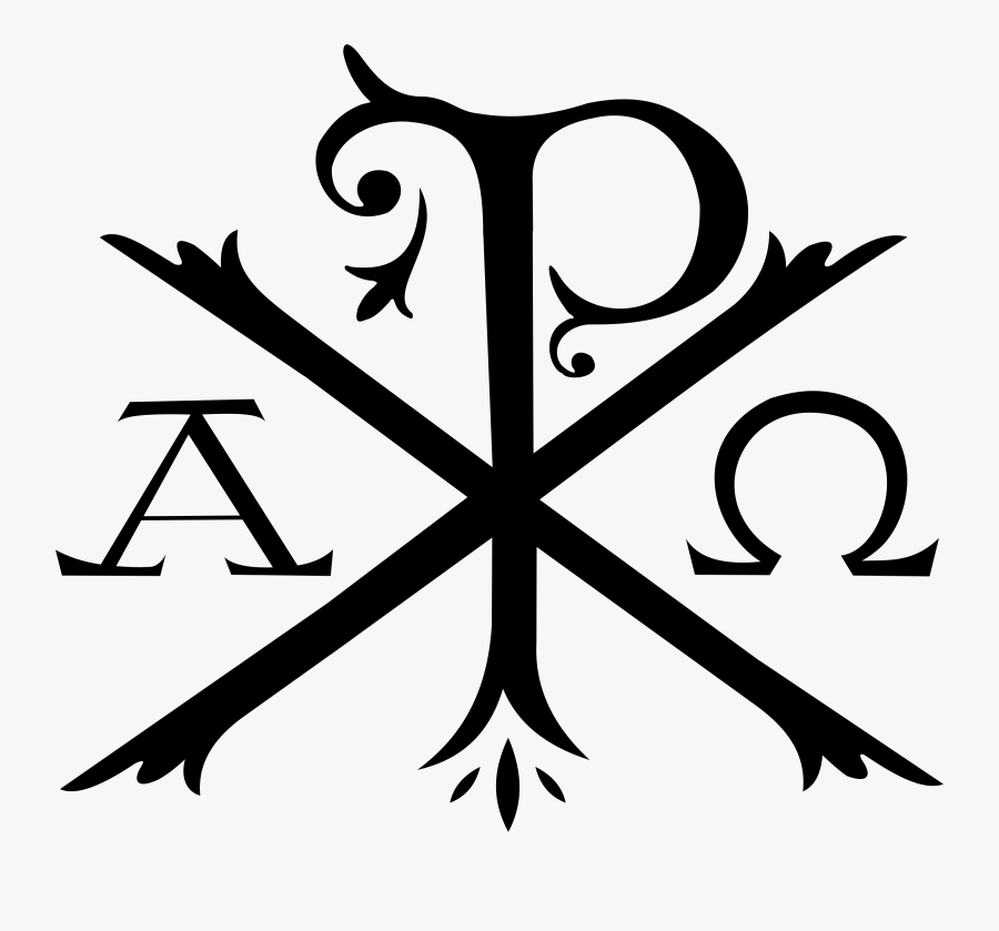 Chi Rho Alpha And Omega Christian Cross Symbol - Chi Rho Symbol, Transparent Clipart