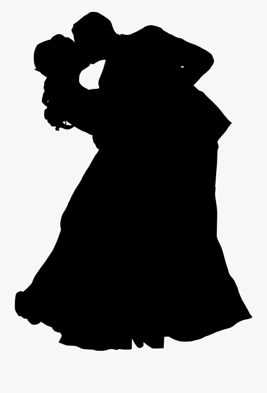 Bride Clip Art At - Black Bride And Groom Silhouettes Graphics, Transparent Clipart