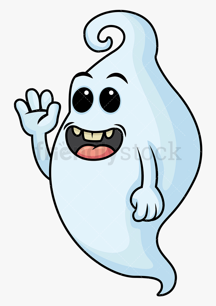 Ghost Happy Vector Cartoon Clipart Transparent Png - Ghost Pic Cartoon, Transparent Clipart