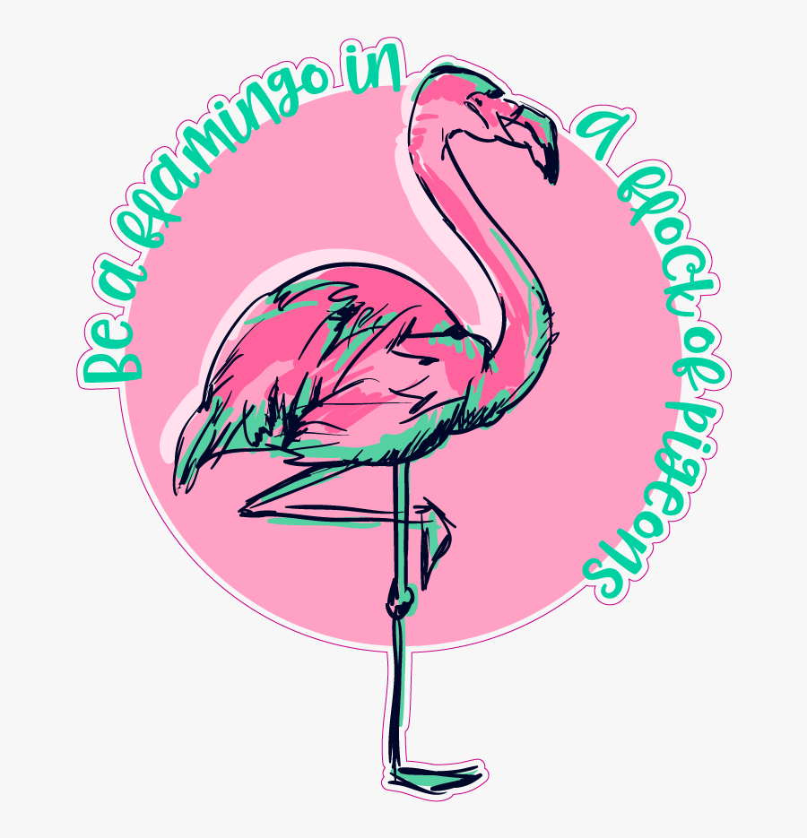 Flamingos Clip Art Illustration Drawing Vector Graphics - S Flamingo Drawing, Transparent Clipart