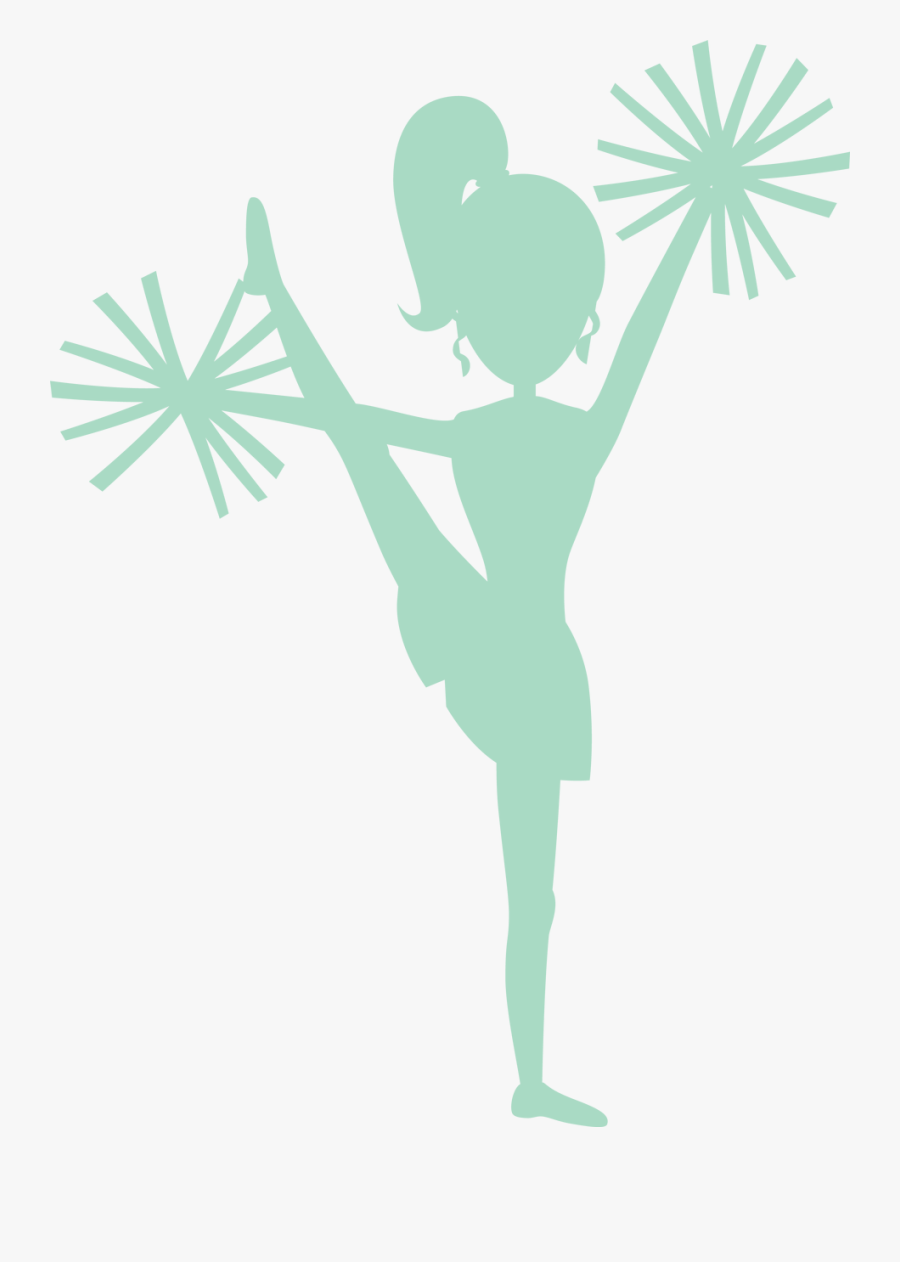 Clip Art Cheer Silhouette - Cheer Silhouette, Transparent Clipart