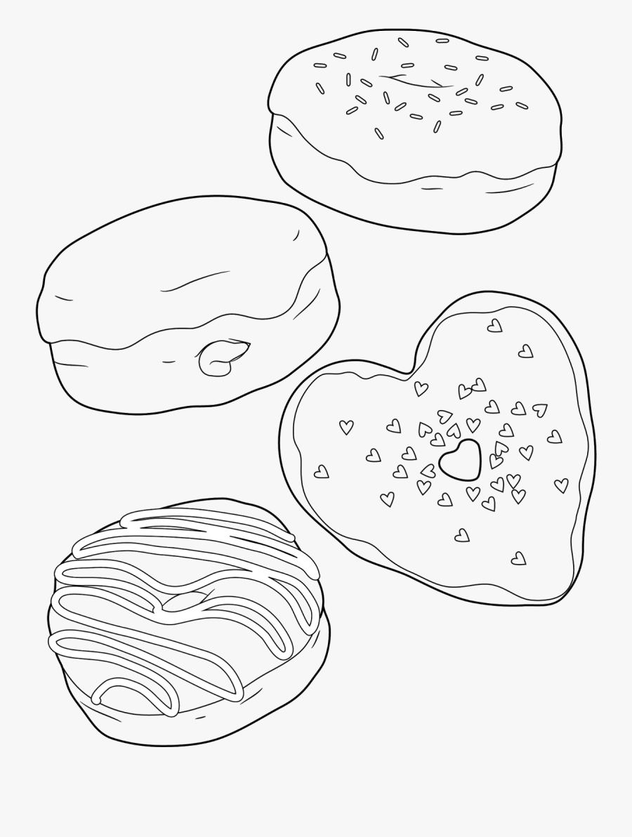 Donut Coloring Pages - Dunkin Donuts Coloring Pages, Transparent Clipart