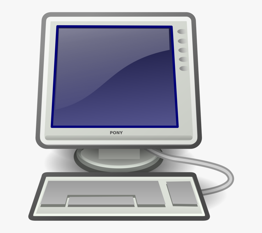 Computer Screen And Keyboard, Transparent Clipart