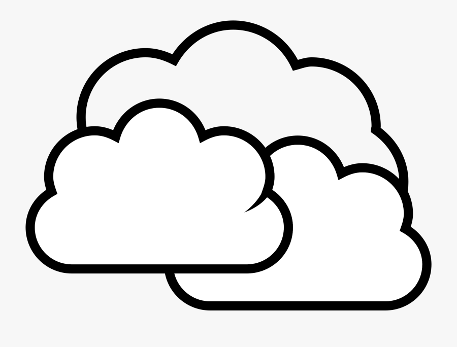 Clouds Clipart Black And White - Thunder Clipart Black And White, Transparent Clipart